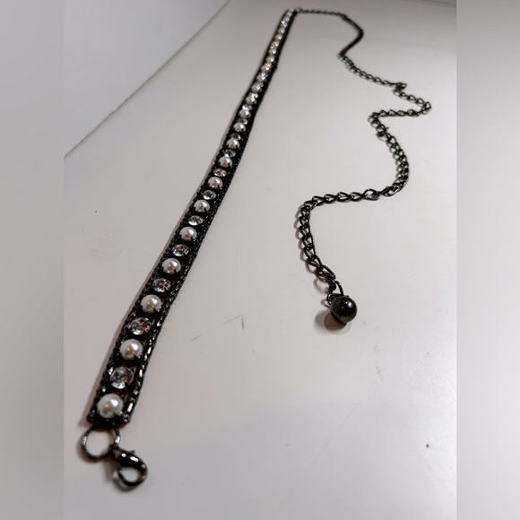 Women’s Pearl & Crystal Chain Belt, Body Jewelry, lobster clasp closure One Size - Picture 8 of 13